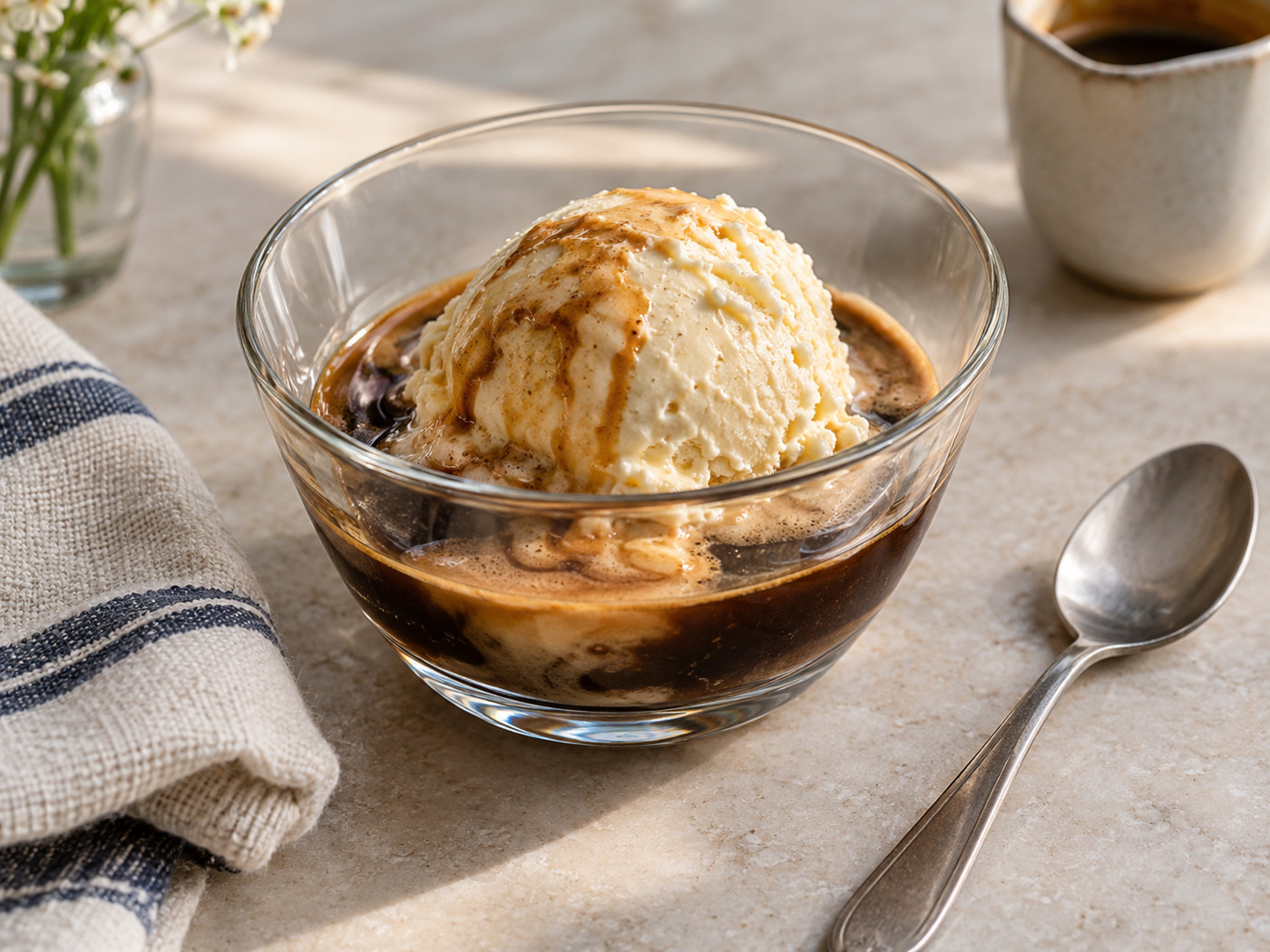 Affogato de vainilla
