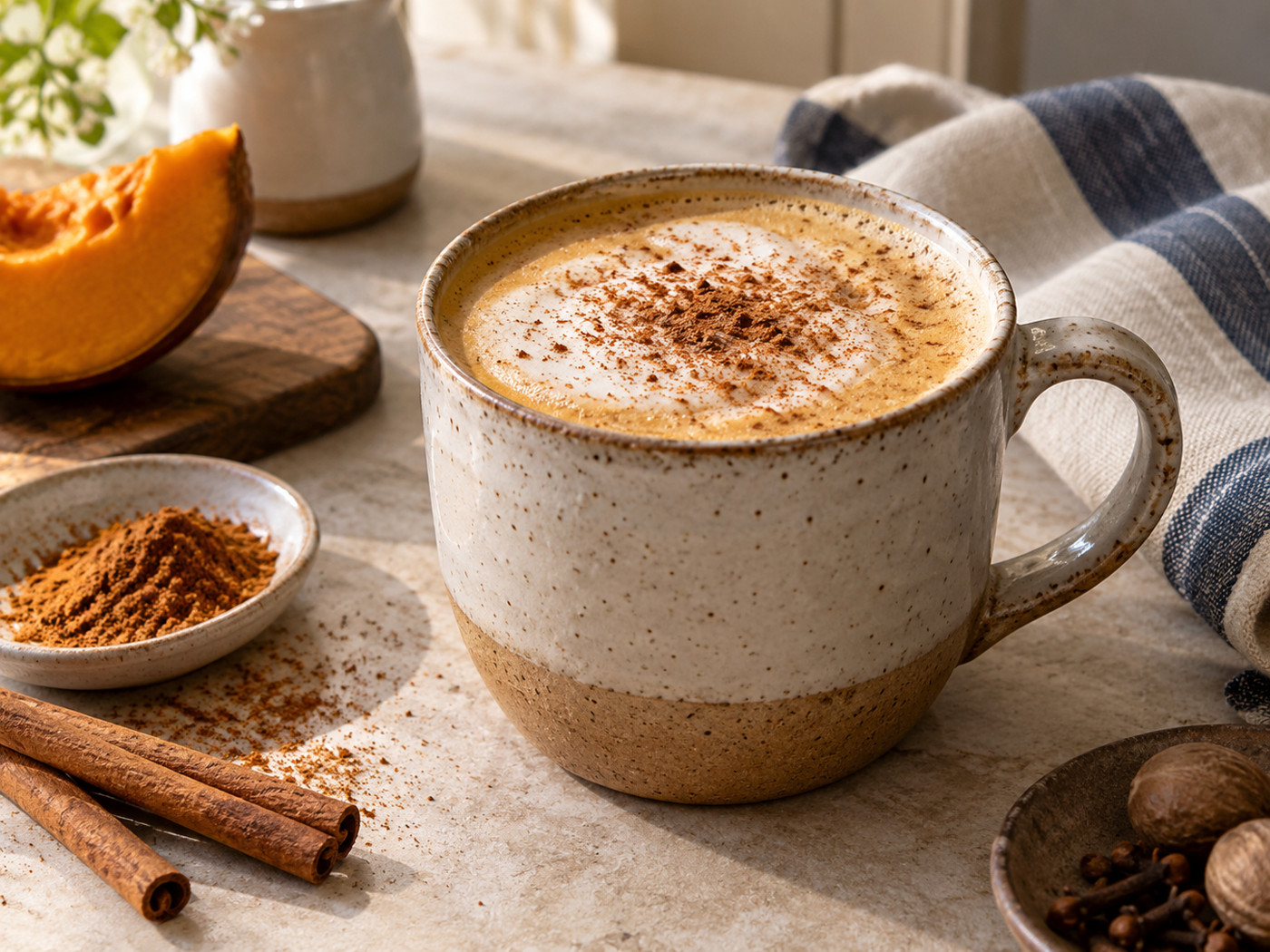 Latte de calabaza y especias