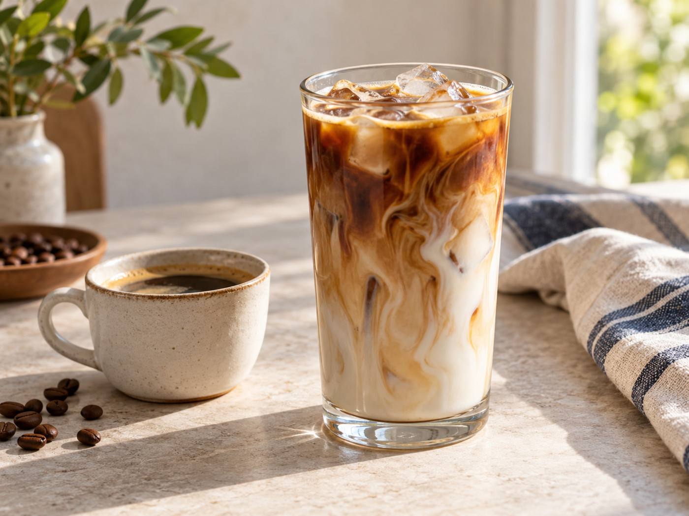 Latte con hielo